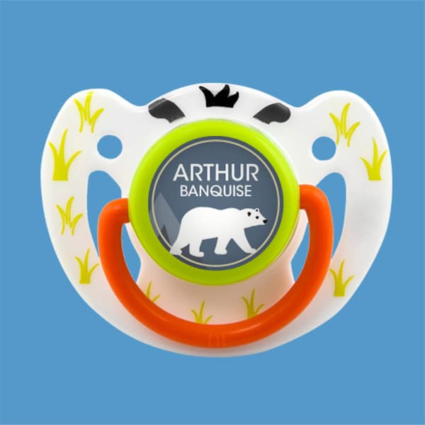 etiquette autocollante tetine enfant creche